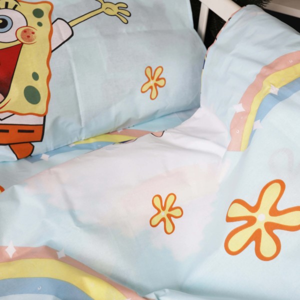 Фото - Комплект постельного белья детский MirSon Бязь 17-0684 Spanch Bob 110х140 см (2200010257762)